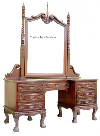 Code: DR 085-M Name: Dressing Table Size: W=152 x D=54 x H=205 cm Wood: Solid Mahogany wood